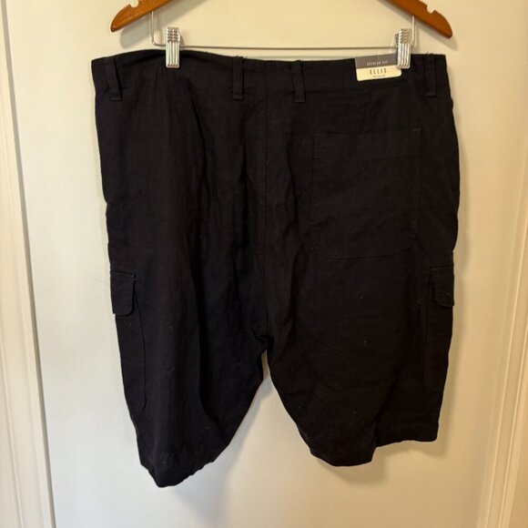 Scott Ellis Linen Shorts Navy Blue NEW Size 38 Regular Fit - Picture 5 of 10